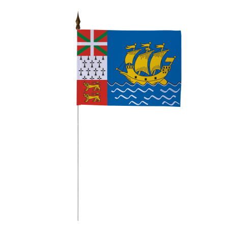 Drapeau de table Saint-Pierre-et-Miquelon 10 x 15 cm