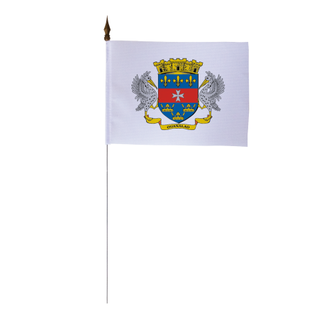 Drapeau de table Armoiries Saint-Barthélemy 10 x 15 cm