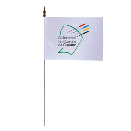 Drapeau de table Collectivité de Guyane 10 x 15 cm