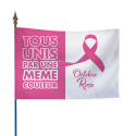 Drapeau Octobre Rose - Modèle C