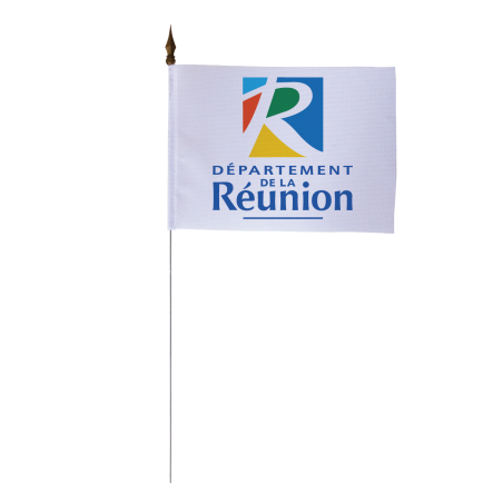 Drapeau de table Département Réunion 10 x 15 cm