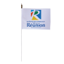 Drapeau de table Département Réunion 10 x 15 cm