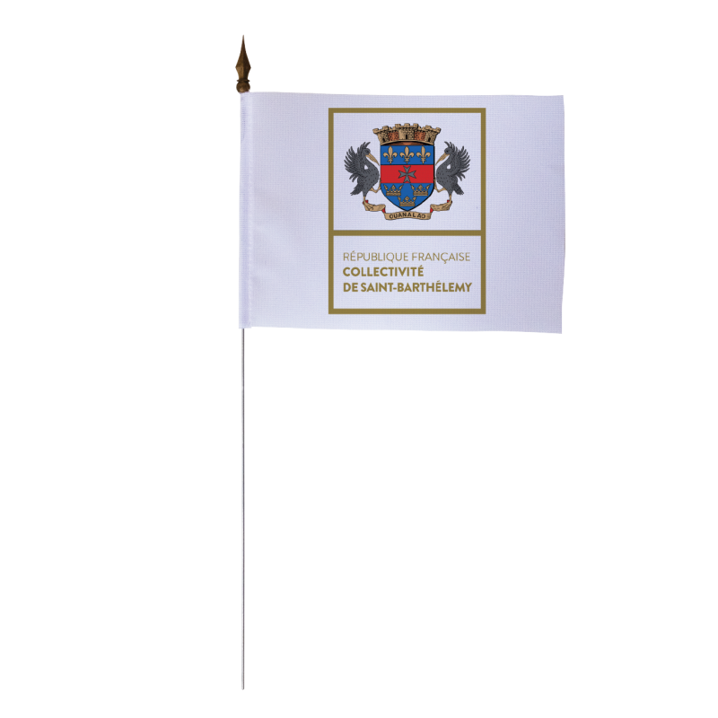 Drapeau de table Saint-Barthélemy 10 x 15 cm