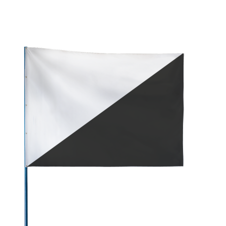 Drapeau de course automobile TRIANGLES NOIRS ET BLANCS