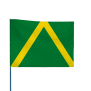 Drapeau de Karting vert à chevron jaune
