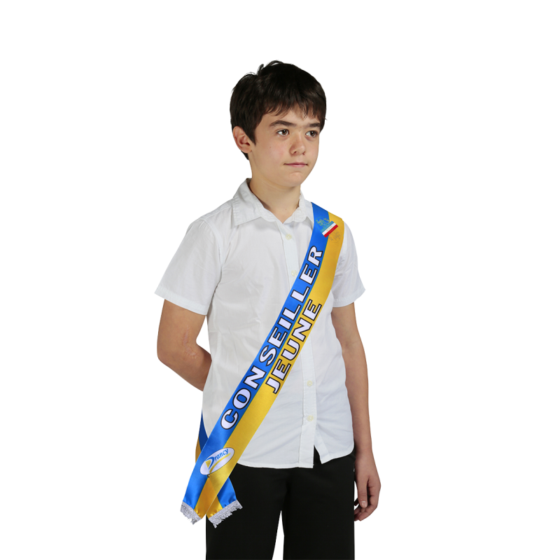 Echarpe personnalisée avec franges