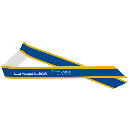 Echarpe personnalisée en biseau