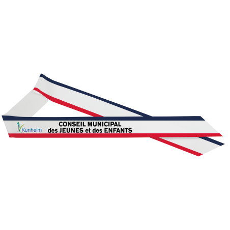 Echarpe personnalisée en biseau