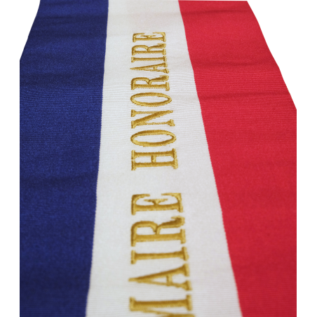 Echarpe Brodée Maire Honoraire