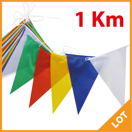 1 Km de guirlandes multicolores en Maille ou PVC