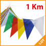 1 Km de guirlandes multicolores en Maille ou PVC