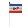 Drapeau de table Mecklembourg-Poméranie-Occidentale 10 x 15 cm