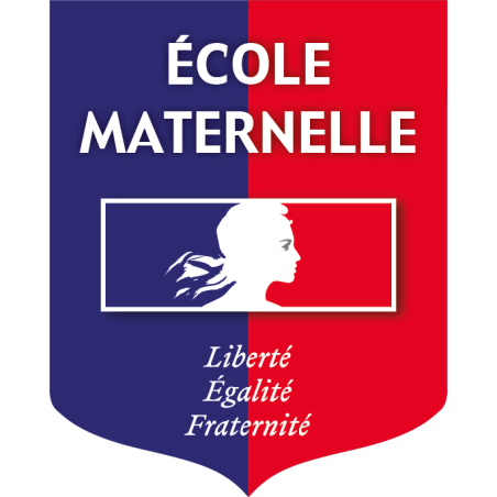 Ecusson porte-drapeaux Ecole maternelle Liberté Egalité Fraternité
