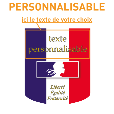 Ecusson personnalisé Liberté Egalité Fraternité