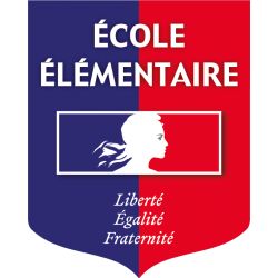 Ecusson porte-drapeaux Ecole primaire Liberté Egalité Fraternité