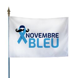 Drapeau Novembre Bleu Movember - Modèle A
