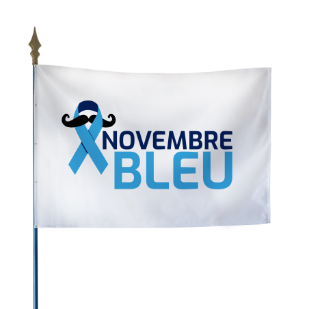 Drapeau Novembre Bleu Movember - Modèle A