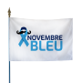 Drapeau Novembre Bleu Movember - Modèle A