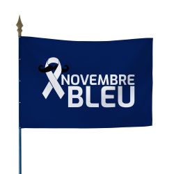 Drapeau Novembre Bleu Movember - Modèle B