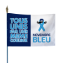 Drapeau Novembre Bleu Movember - Modèle C