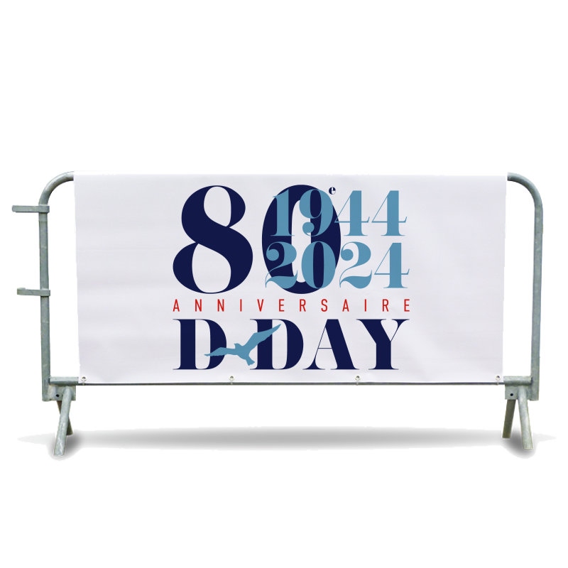Cache barrière en bache PVC - 80e anniversaire D-DAY & Bataille de Normandie