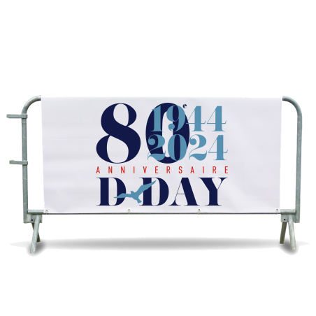 Cache barrière en bache PVC - 80e anniversaire D-DAY & Bataille de Normandie