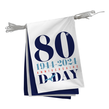Guirlande en Tissu 25 mètres - 80e anniversaire D-Day & Bataille de Normandi