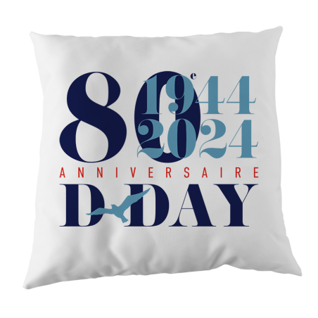 Coussin imprimé - 80e anniversaire D-DAY & Bataille de Normandie