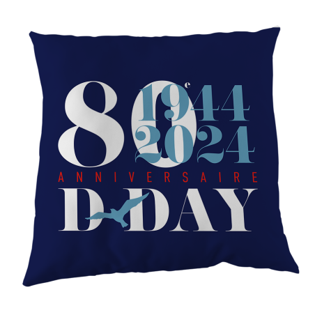 Coussin imprimé - 80e anniversaire D-DAY & Bataille de Normandie