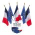 Ecusson porte-drapeaux France Europe LEF