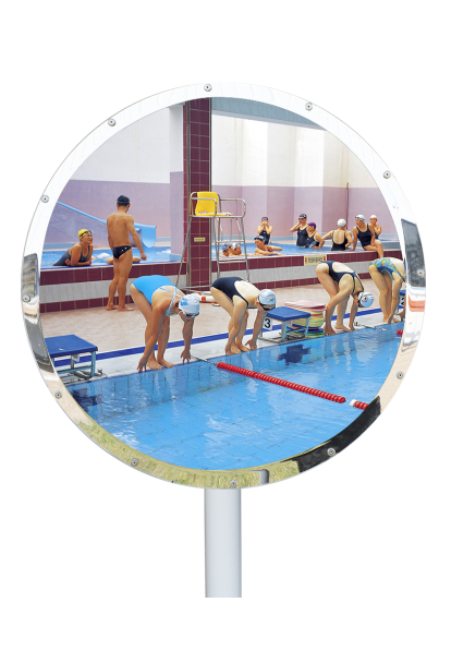 Miroir de surveillance en TOUT INOX diamètre 600 mm