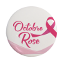 Badge Octobre Rose - fond blanc
