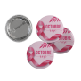 Badge Octobre Rose - Fond Rose