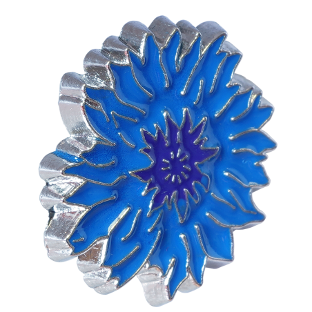 Pin's Bleuet - Diamètre 14 mm