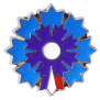 Pin's Argenté Bleuet De France - Pétale Tricolore