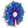 Pin's Argenté Bleuet De France - Pétale Tricolore
