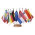 LOT Drapeaux de table des pays membres Européens sur socle - Bouquet 