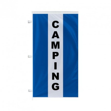 Bannière verticale Camping avec bandes