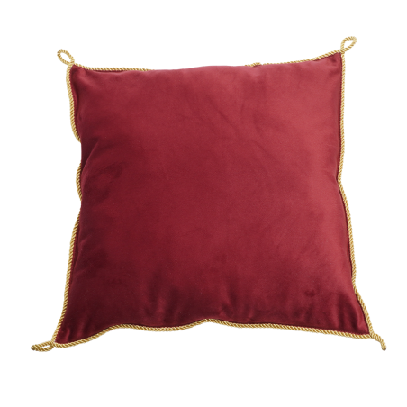 Coussin Velours Grenat