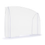Paroi en plexiglas avec protections latérales - Hygiagrippe