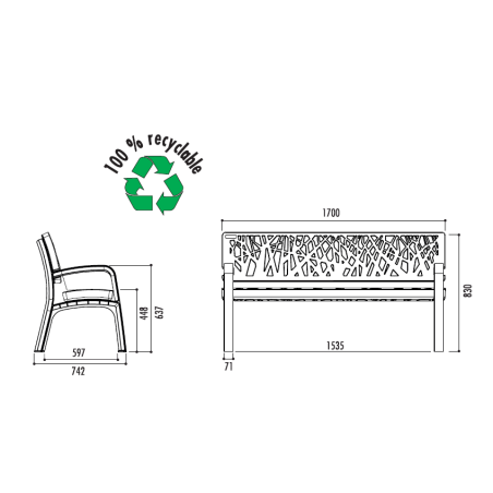 Banc Maverick plastique