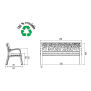 Banc Maverick plastique recyclé
