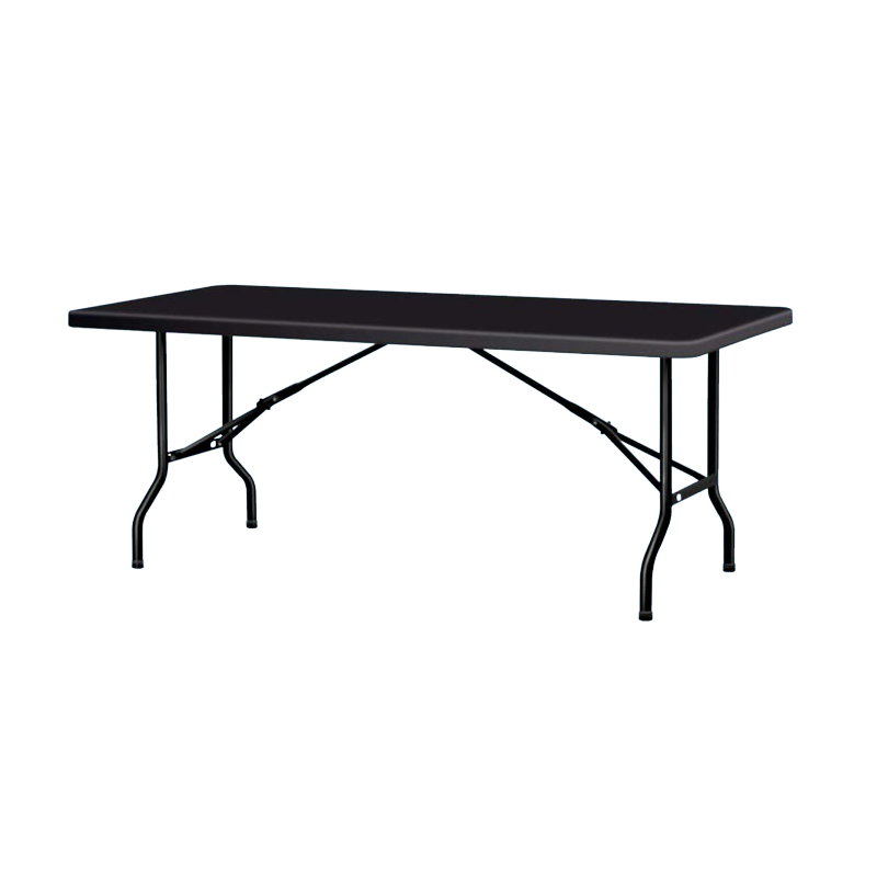 Table pliante Grenade rectangulaire - Plateau noir