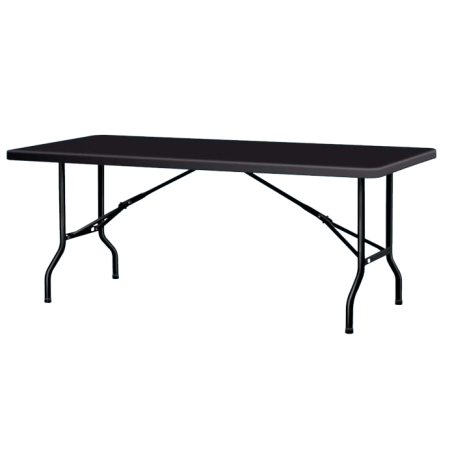 Table pliante Grenade rectangulaire - Plateau noir