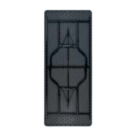 Table pliante Grenade rectangulaire - Plateau noir