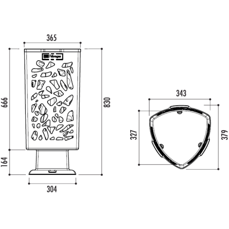 Corbeille Scuderia plastique éco