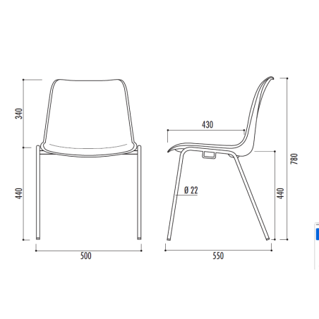 Chaise Naples Ø 22 mm