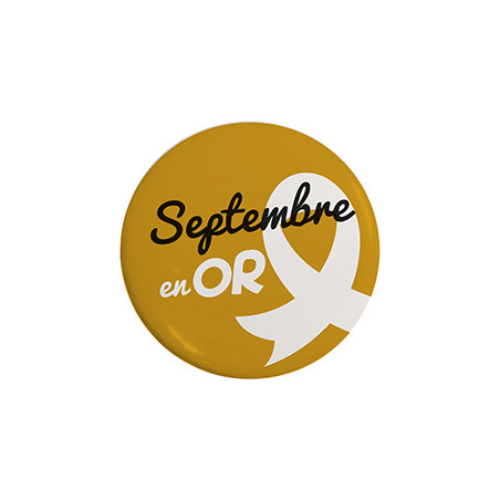 Badge Septembre en Or fond Or