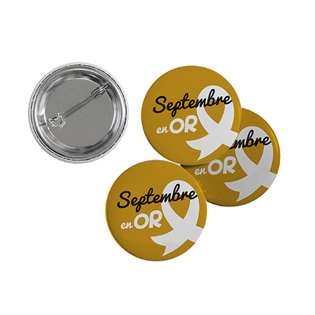 Badge Septembre en Or fond Or