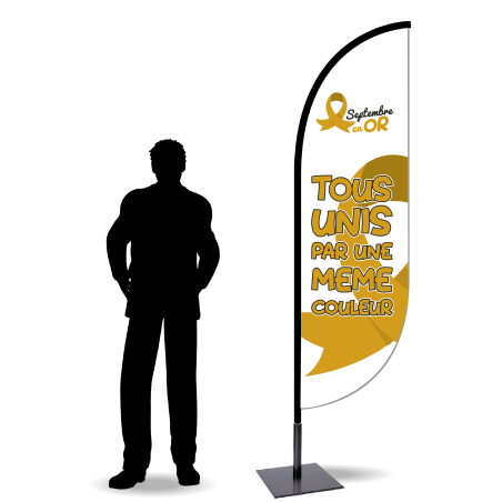 Lot Voile + Mât + Pied platine Septembre en Or
